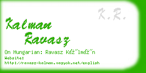 kalman ravasz business card